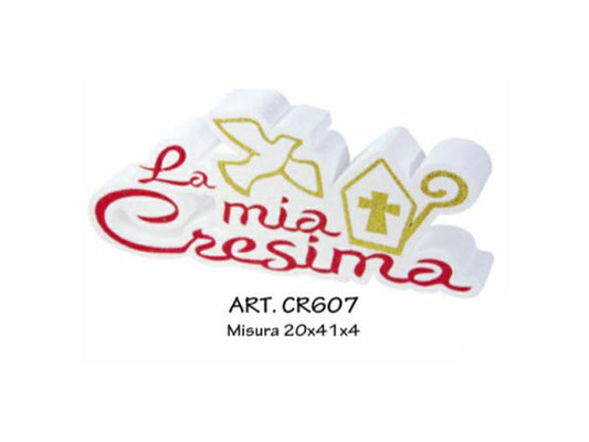 Scritta di polistirolo "la mia Cresima"