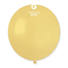 19 inch pastel baby yellow latex balloons cf25