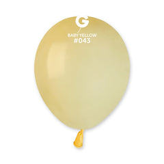 5-inch pastel baby yellow latex balloons cf100