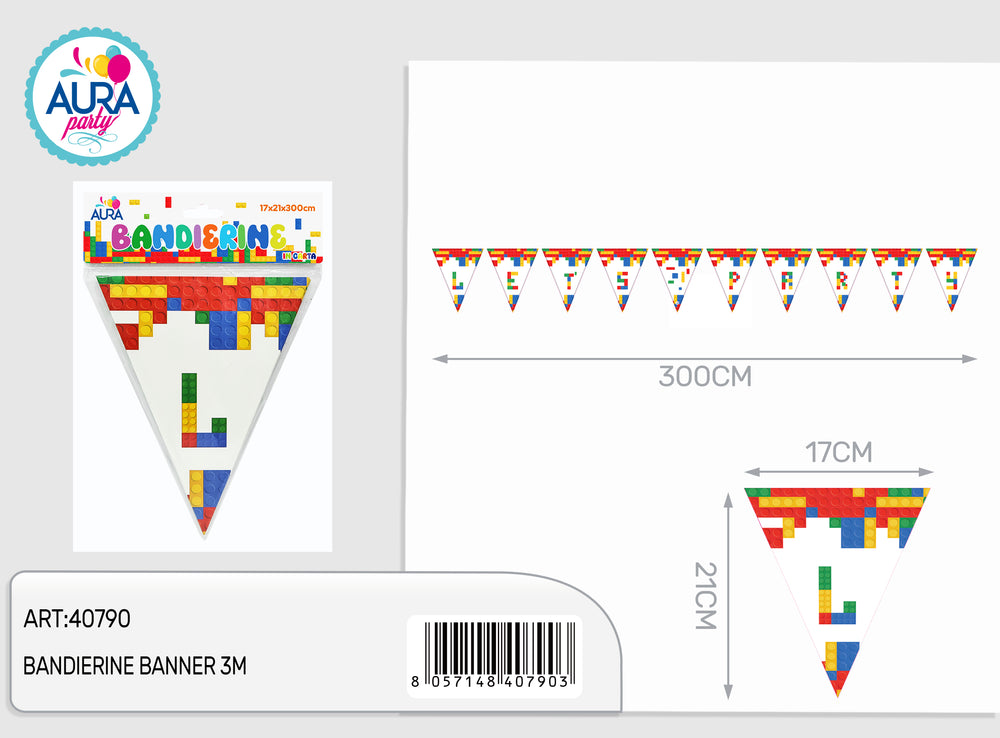 3m multicolored Block flags