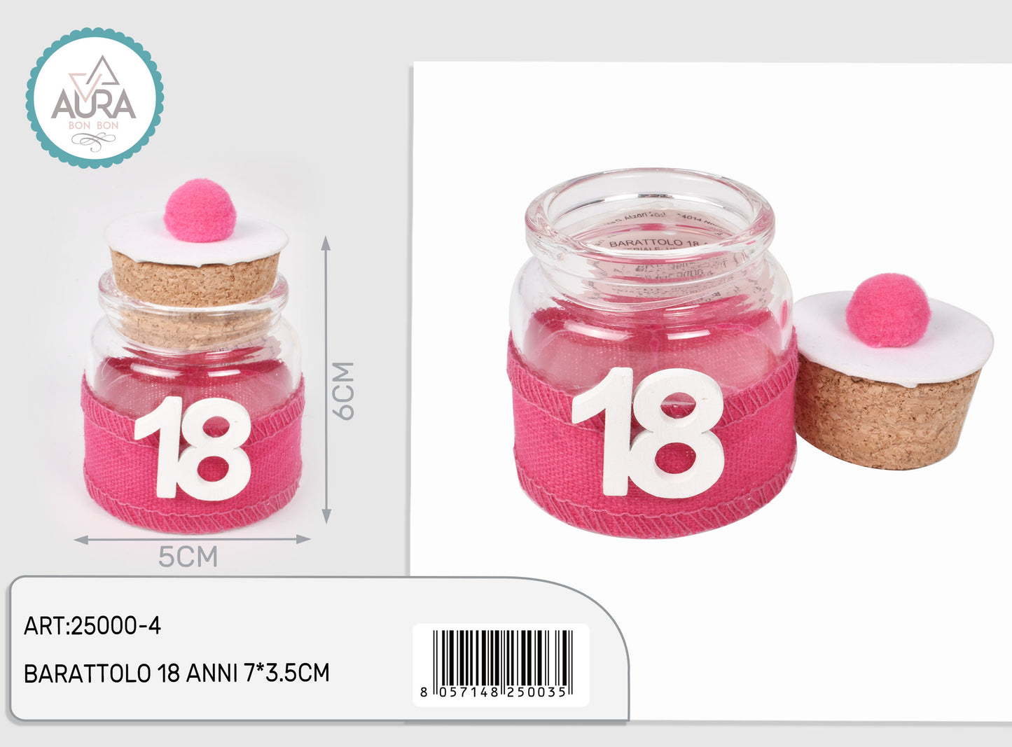barattolo 18 anni fucsia