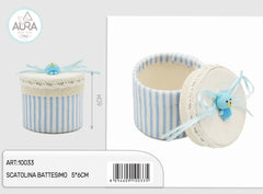 baby blue round jar