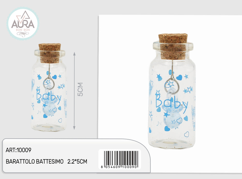 barattolo vetro baby azzurro