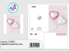 Greeting card for baby girl's baptism