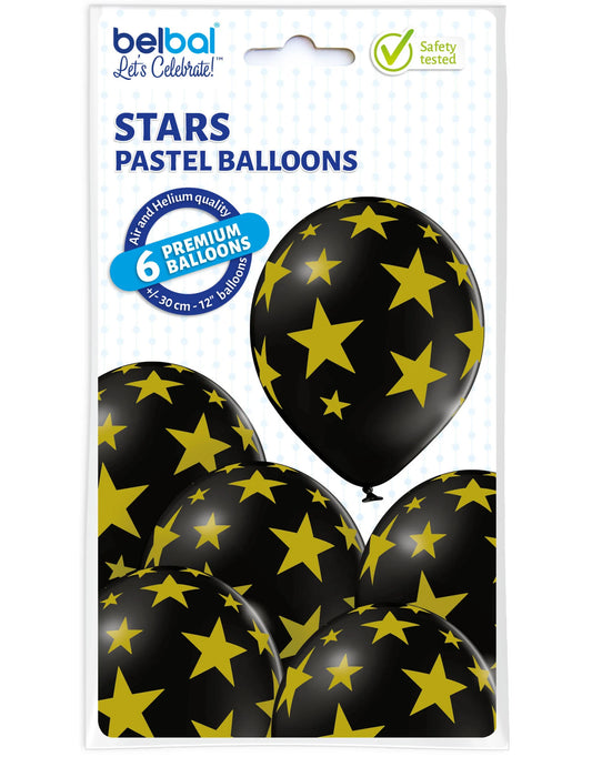 Palloncini in lattice 12inch/30cm stars 6pz