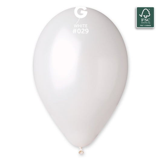 palloncini 12inch lattice metalliz.bianco cf.50