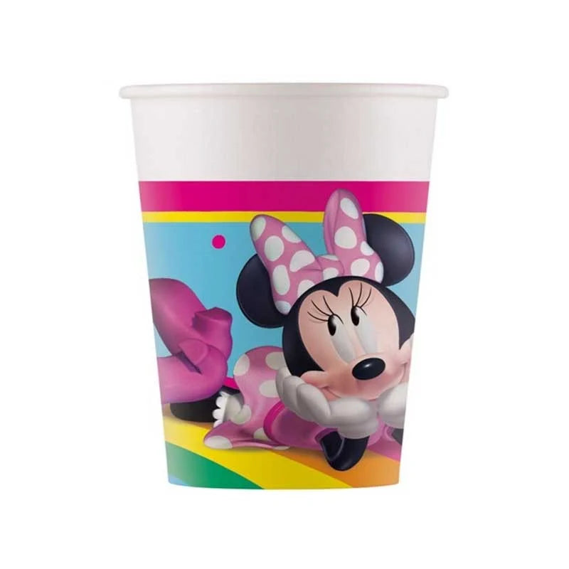 Bicchiere in carta 8pz  Minnie Rainbow Make Me Smile