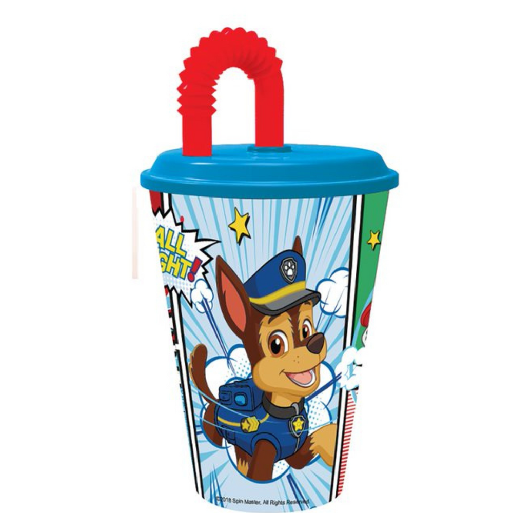 Paw Patrol Comic 430ml Straw Cup