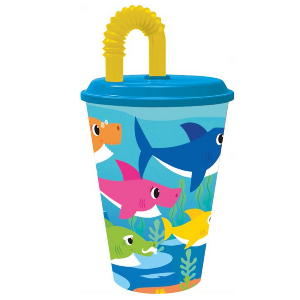 Baby Shark 430ml Straw Cup