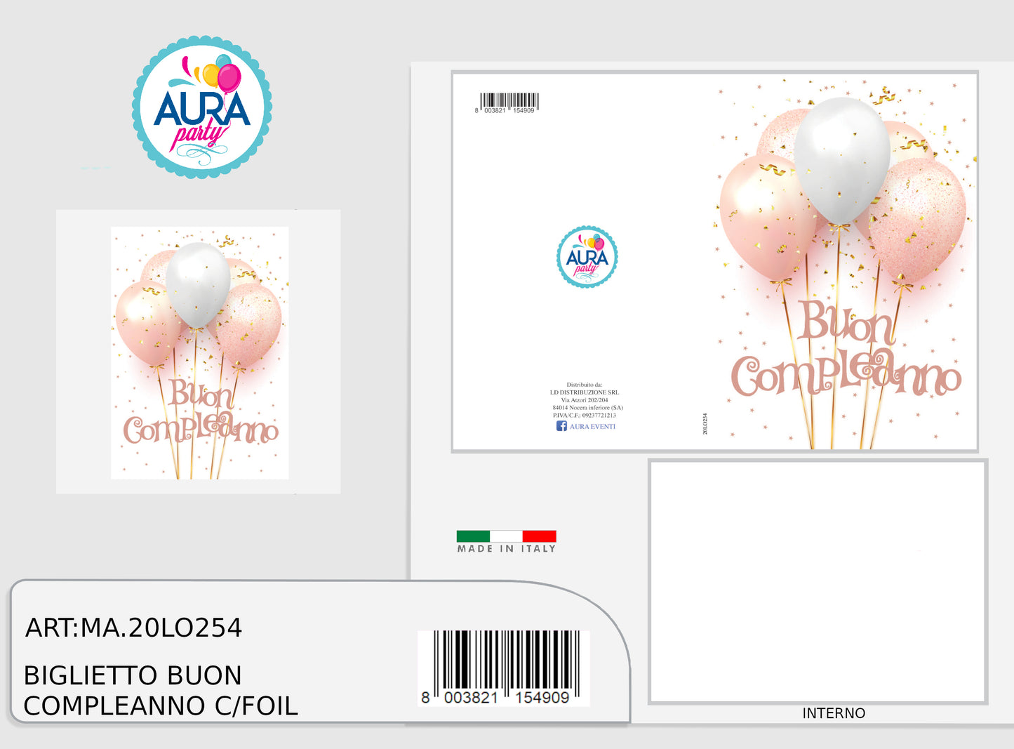 Biglietto di auguri "buon compleanno"