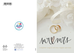 Biglietto di auguri per matrimonio Mr&Mrs