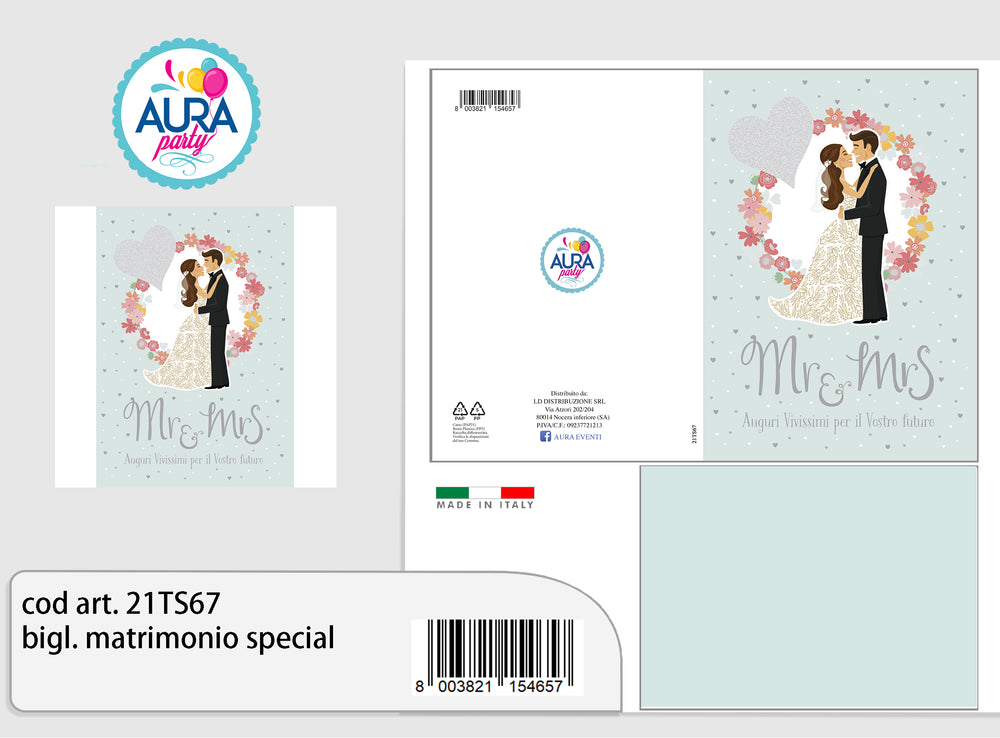 Mr &amp; Mrs wedding greeting card