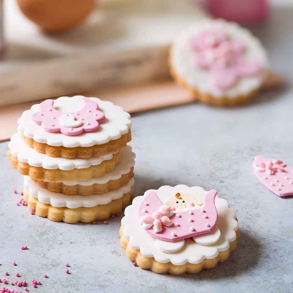 Set of 6 round curly pastry cutters