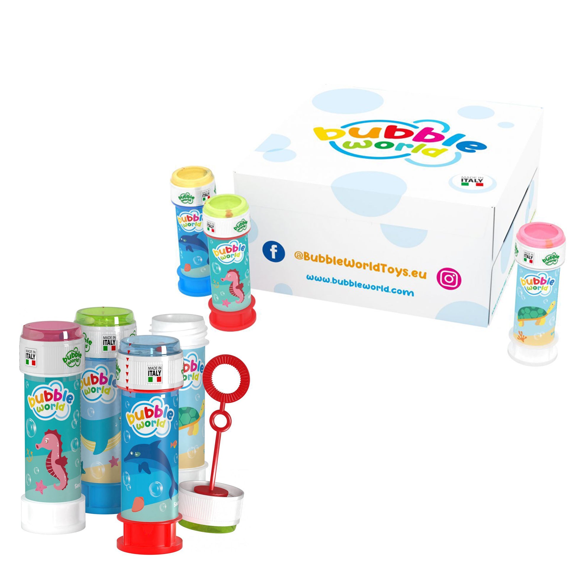 bolle di sapone animali marini