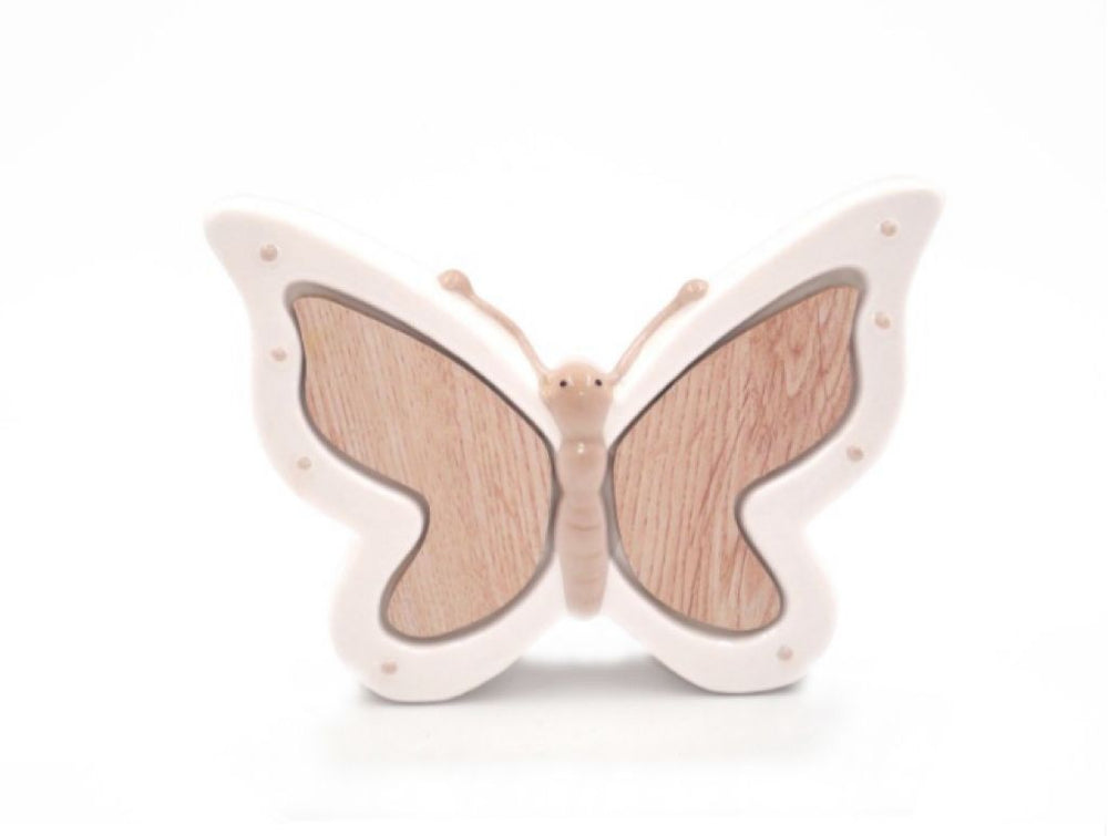 wooden and porcelain butterfly