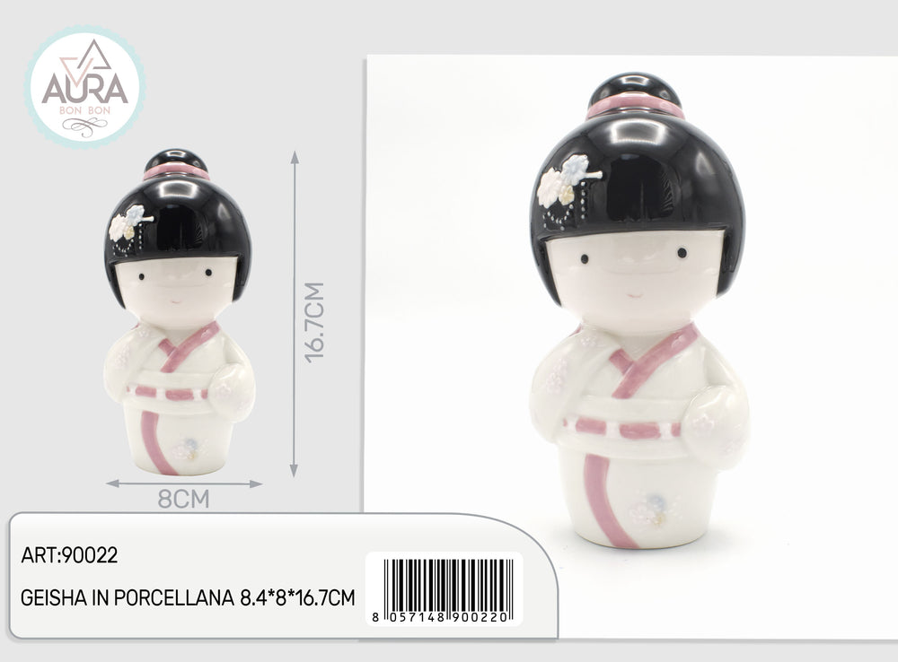 geisha in porcellana 8,4x8x16,7cm