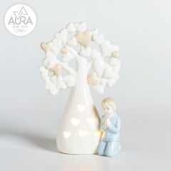Comunione bimbo con albero della vita 11,5x6,6x18cm
