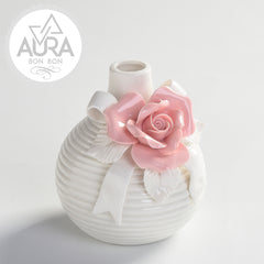 Diffusore floreale rosa 8,9x8,9x10,5cm