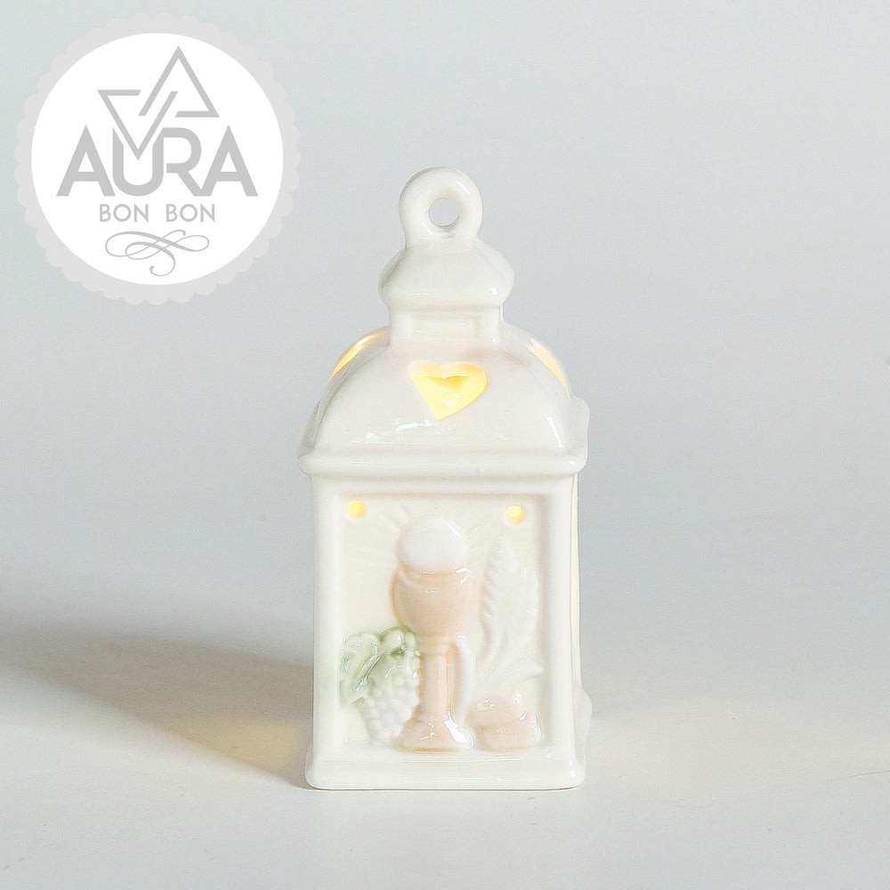 First Communion favor lantern with chalice 4.5x4.5x9.8cm 