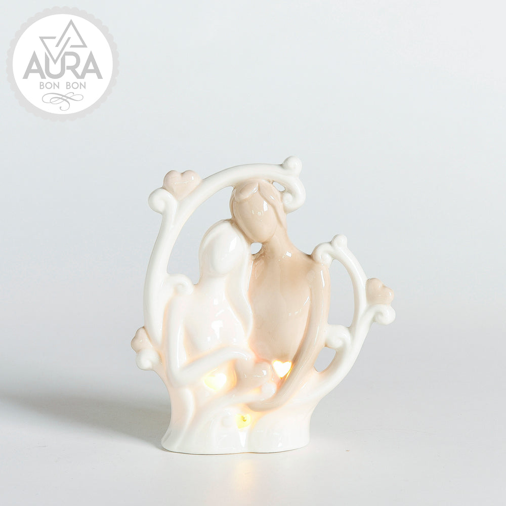 Married couple with heart 12x6.8x13cm