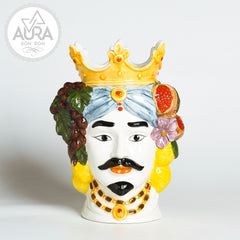 Moor's Head King in porcelain 23x18x30.5cm (large size)