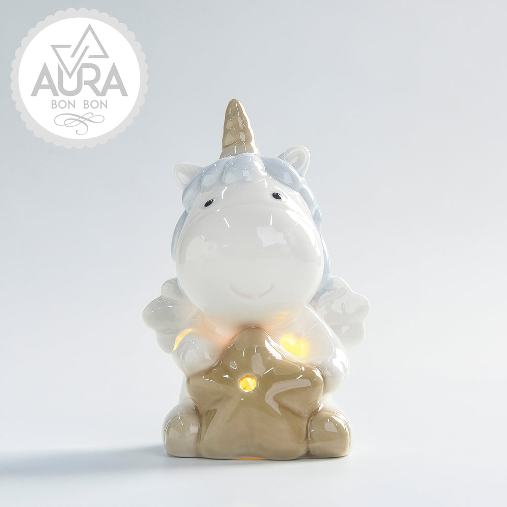 Light-up lighted unicorn, 6.5x6.5x10.5cm