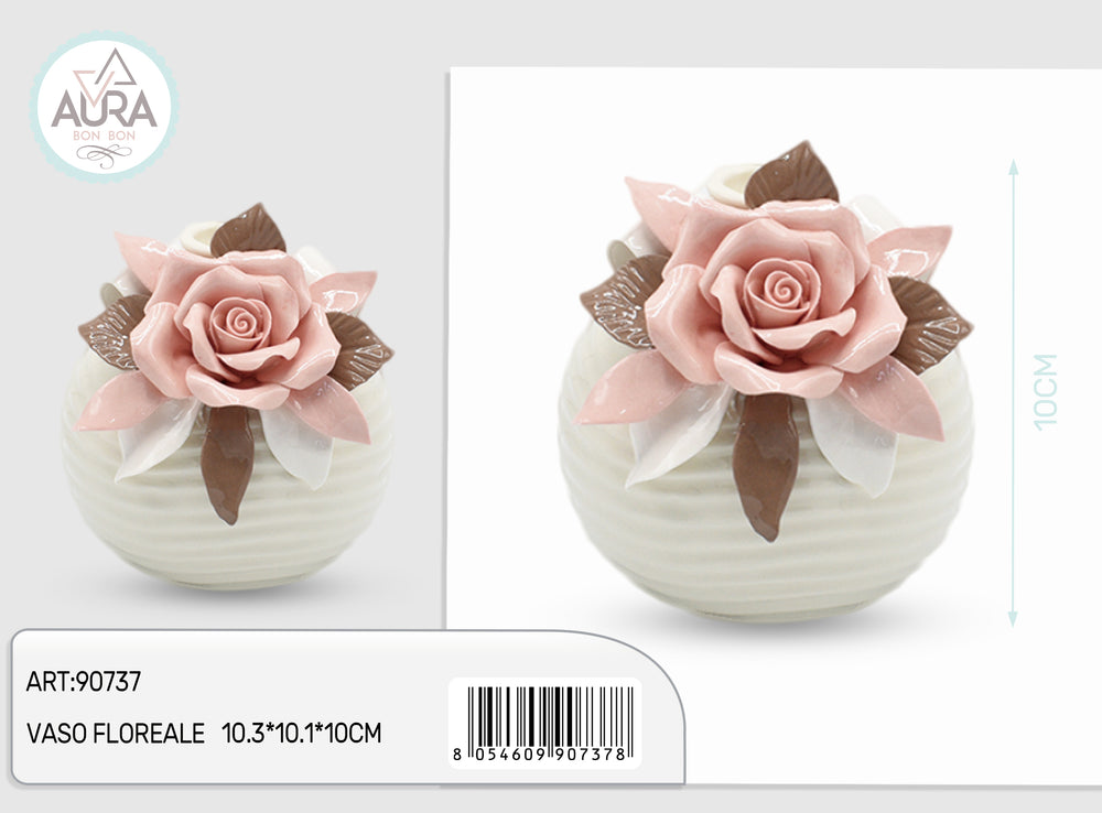 Vaso floreale 10,3x10,1x10cm