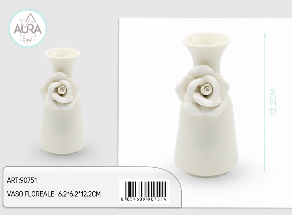 Floral vase 6.2x6.2x12.2cm