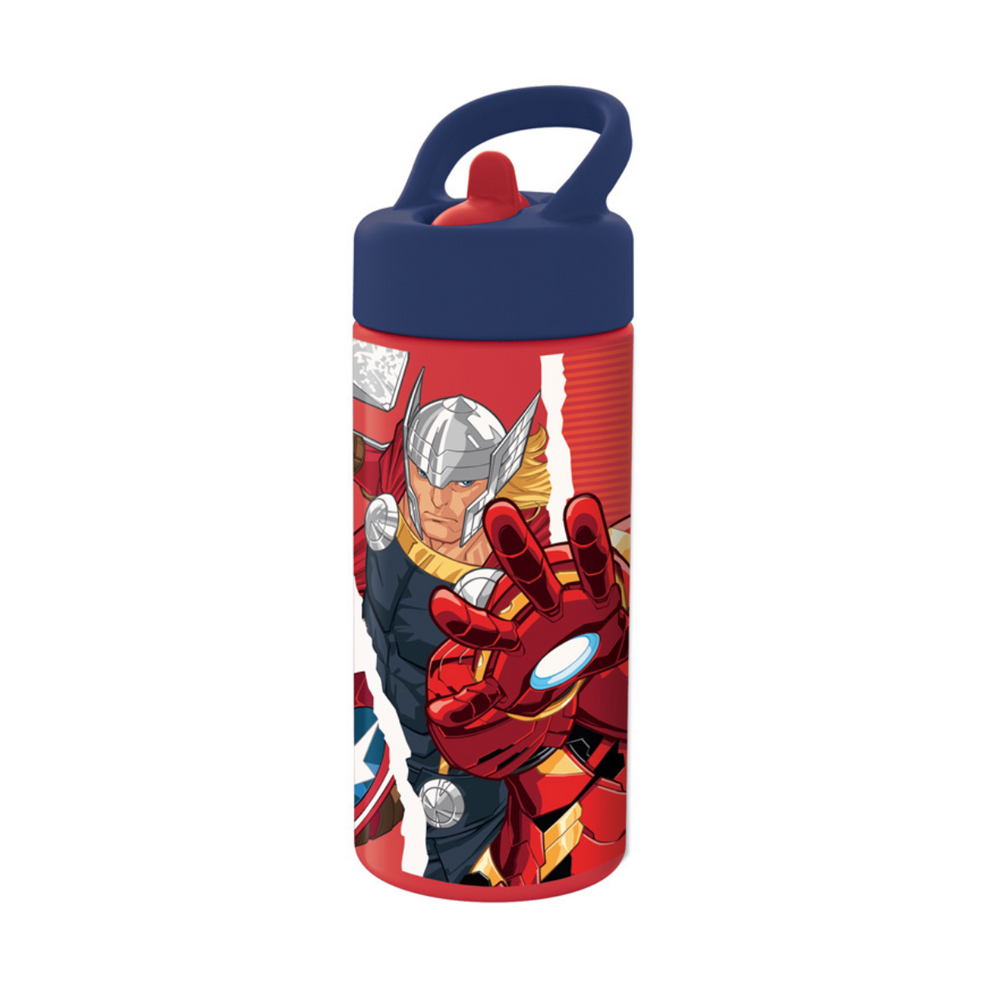 Avengers Playground Straw Water Bottle 420ml