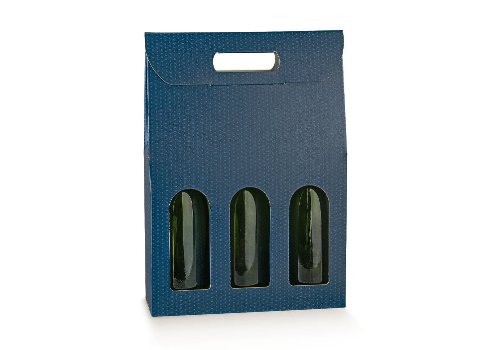 3 bottiglie f.to 270x90x385mm spot blu