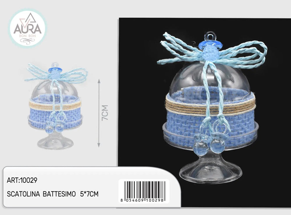 5x7cm light blue baby cake stand box
