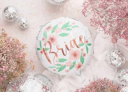 Foil balloon Flower Bride 45cm white
