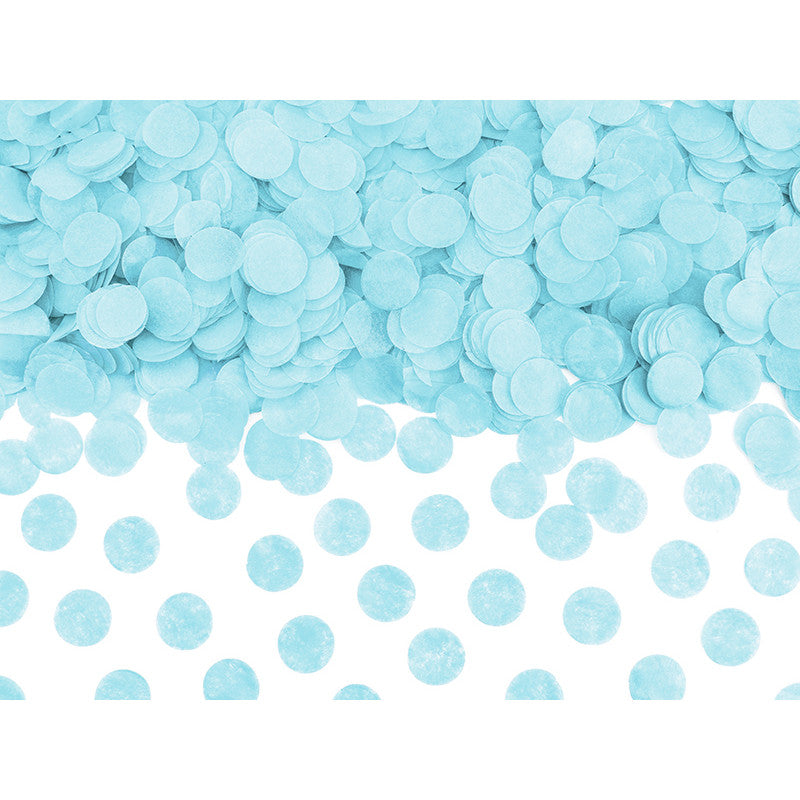 Round paper confetti, light sky-blue, 15g