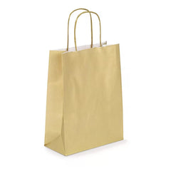 Shopper Jolly Oro 36x12x40cm kraft bianco colorato