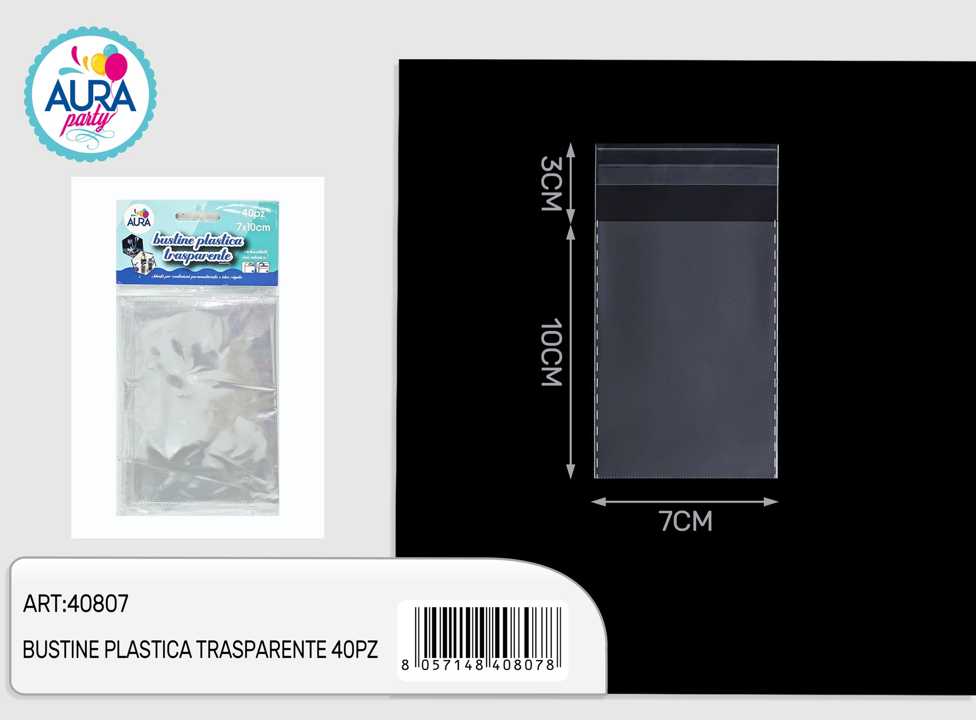 bustine trasparenti 7x10cm