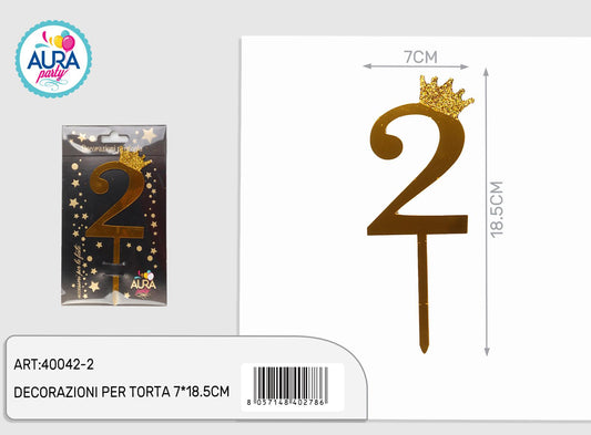 Cake topper oro n. 2