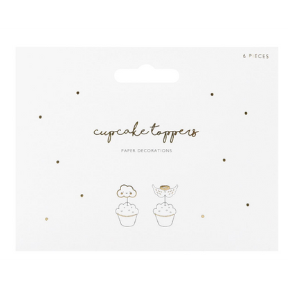 Cupcake toppers - Clouds and Wings 12,5 cm 6pz