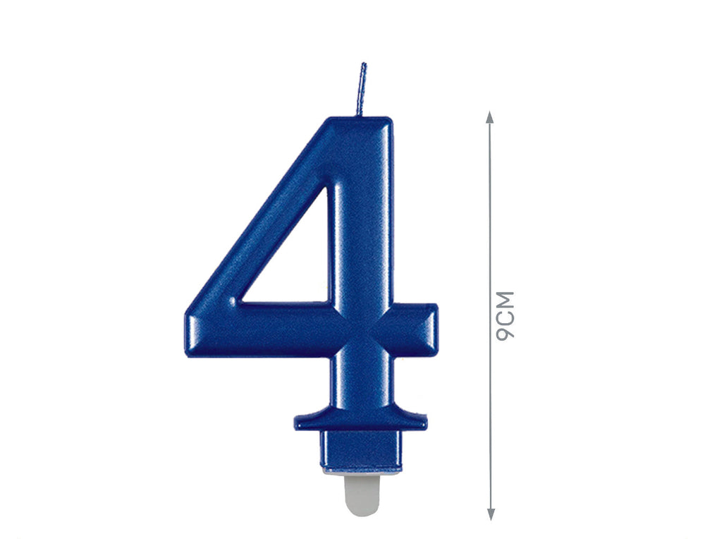Candela blu numero 4