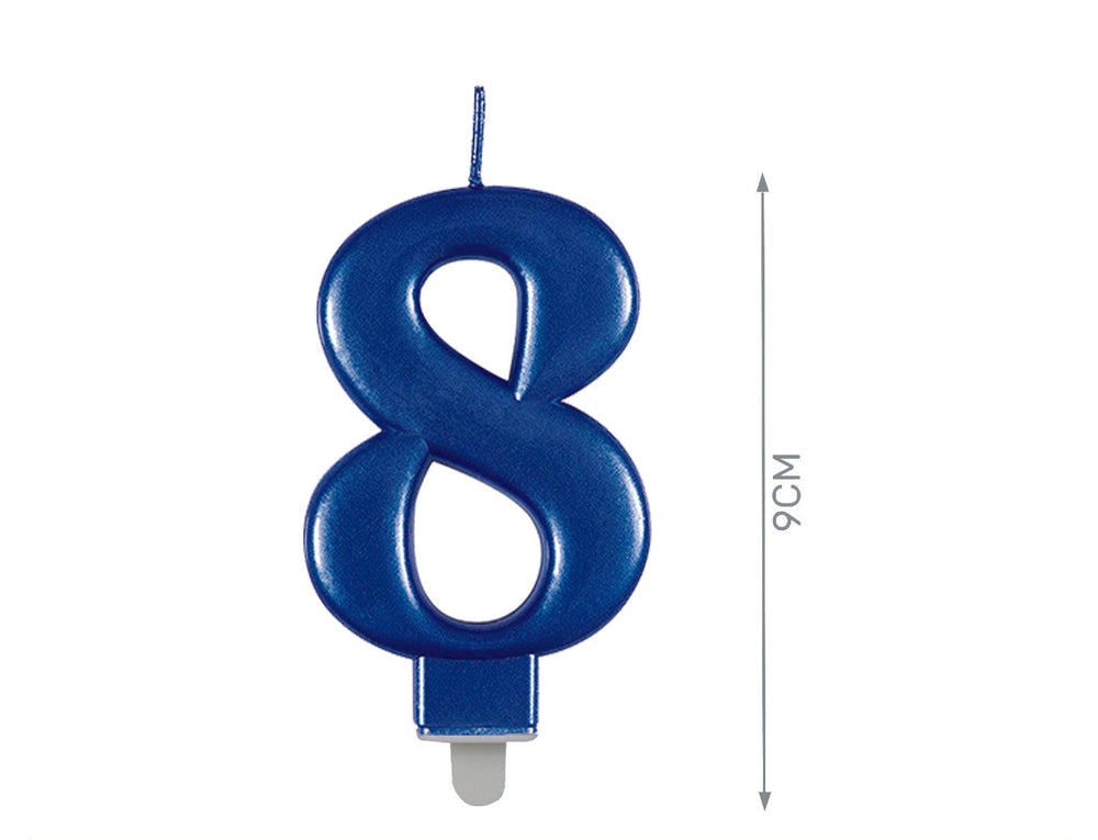 Candela blu numero 8