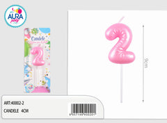 pink birthday candle no. 2