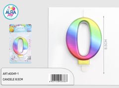 multicolored birthday candle 0