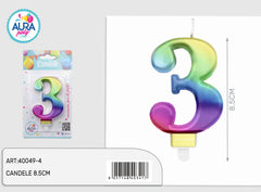 multicolored birthday candle 3