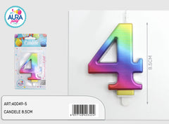 multicolored birthday candle 4