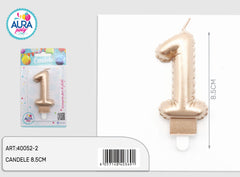 metallic gold birthday candle 1