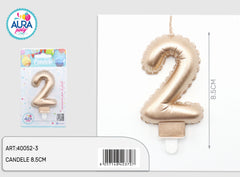 metallic gold birthday candle 2