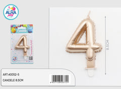 metallic gold birthday candle 4
