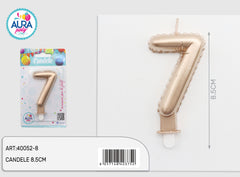 metallic gold birthday candle 7