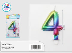 multicolored birthday candle 4