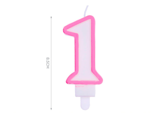 candelina rosa numero 1