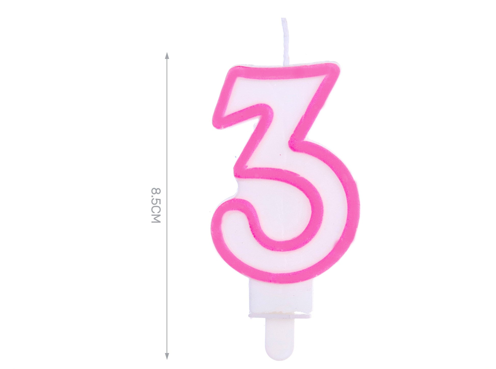 candelina rosa numero 3